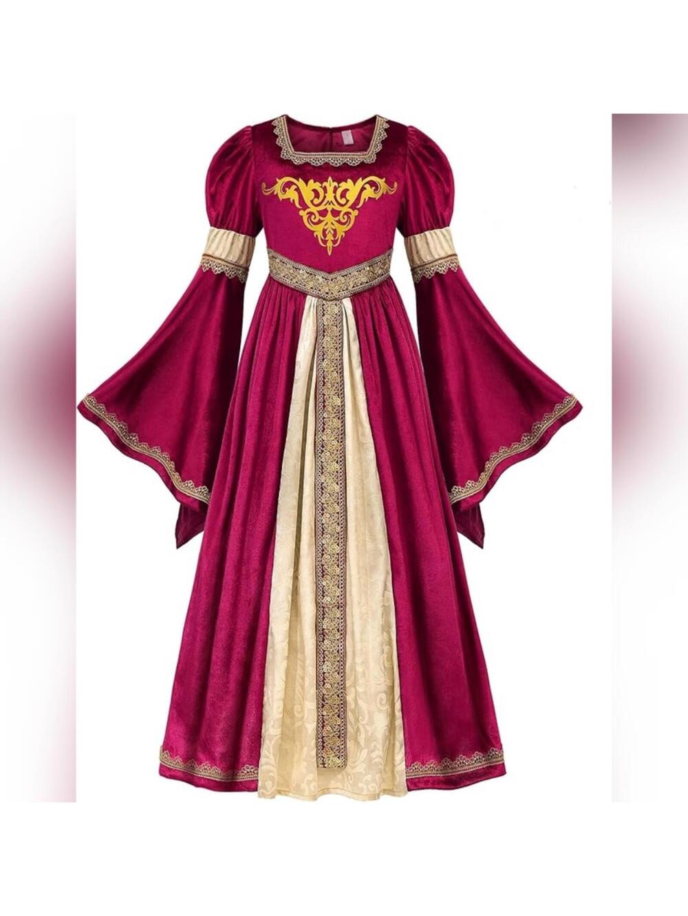 NWOT ReliBeauty Girls Medieval Princess Dress Costume Cosplay, 12 (150)